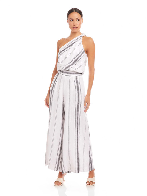 Vivienne Wide Leg Pants - Stripe